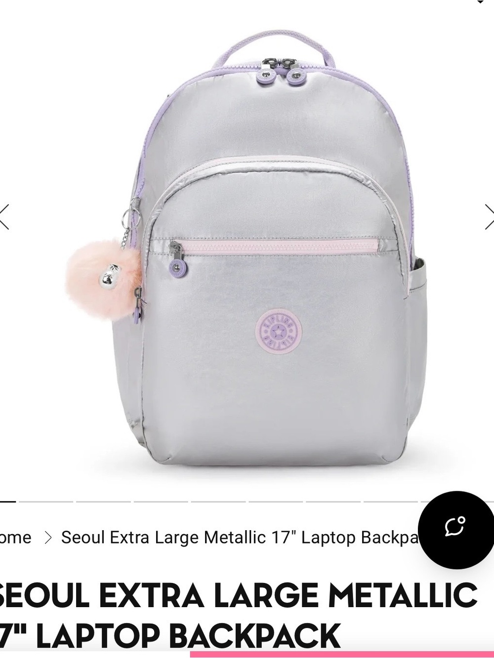 Kipling XL Seoul 17 inch laptop backpack nwt